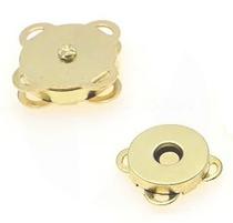 Botão Imantado Costura 18mm Dourado com 20 Unidades