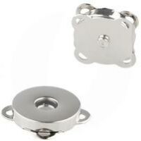 Botão Imantado Costura 18mm Prata com 20 Unidades