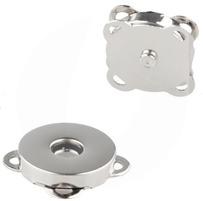 Botão Imantado Costura 18mm Prata com 20 Unidades