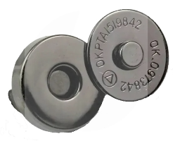 Botão Imantado 14mm Grafite com 20 Unidades